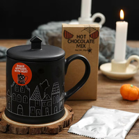 BespritGift Cadeaux d'Halloween Ensemble de tasses magiques hantées Tasses en céramique créatives personnalisées Articles de cadeau de chocolat chaud pour les cadeaux de vacances
