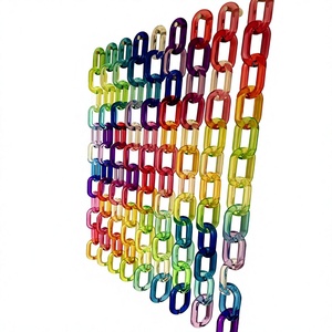 Unique Multicolor <b>Resin</b> Links Chain High Quality <b>Sculpture</b> Irregular Shape Artistic Casting Handmade Home Decoration Craft - Product Image 1
