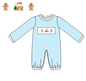 Conjunto de Pantalones y Vestido sin Mangas con Estampado Navideño para Bebés, Traje Ecológico con Diseño de Galleta de Jengibre - Product Image 4