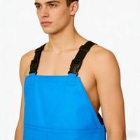 Salopette de pêche imperméable en tissu tricoté vert olive avec PVC, pour pêcheurs, vente en gros OEM