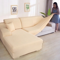 Housse de Canapé Complète Anti-dérapante Haute Élasticité Style Nordique Personnalisable ODM/OEM, Simple, Durable, Anti-poussière, en Soie de Lait Unie Lavable