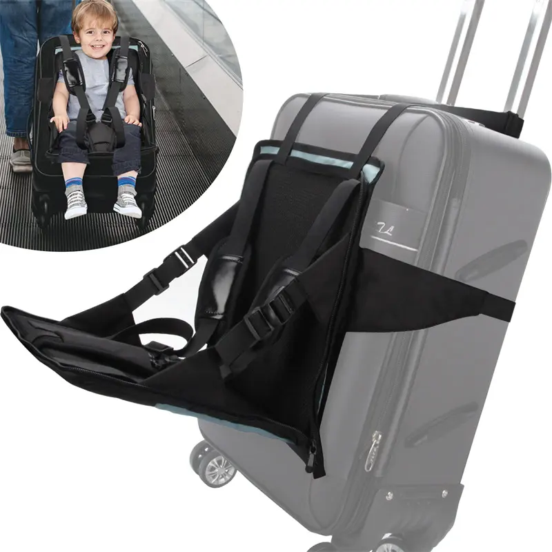 Reiszitje Rijden Op Koffer Voor Kinderen Opvouwbare Reizen Kinderzitje Kinderwagen Op Bagage Voor Familie Reizen Naar De Luchthaven