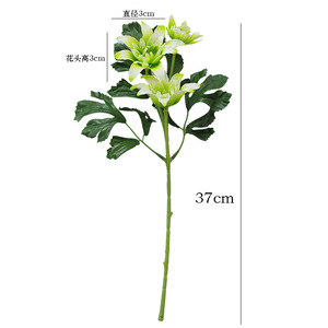 ช่อดอกชบาสีขาวประดิษฐ์ Ruilisi สำหรับตกแต่งงานแต่งงานและบ้าน ดอกไม้ 3 แฉก - Product Image 5