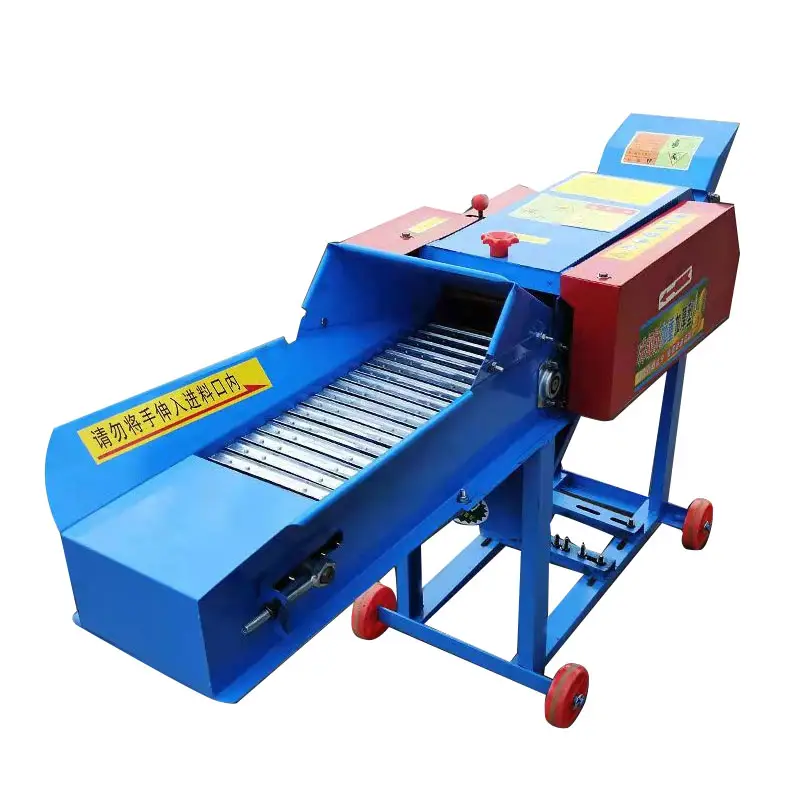 Poultry Straw grass chopper chaff cutter machinery 10hp agriculture feed machine small maze corn silage cutter bella