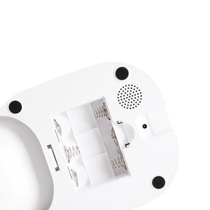 Comedero automático para mascotas, alimentador con temporizador remoto de gran capacidad de 6L para mascotas acuáticas, forma redonda blanca, funciona con pilas - Product Image 1