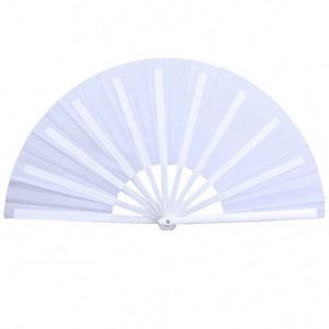 Bamboo Rave Large Custom Printed Folding 13INCH <b>Hand</b> <b>Fan</b> With Logo - Product Image 3