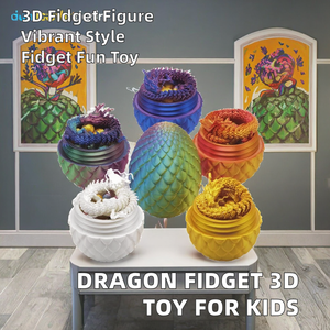 Figurine en <span class=keywords><strong>verre</strong></span> 3D Dragon Fidget personnalisée, jouet d'activités pour enfants, pour les petites aventures imprimées <span class=keywords><strong>sur</strong></span> le thème des dinosaures - Product Image 3