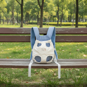 Toptan Ayarlanabilir Fermuarlı Klasik Evcil Hayvan Taşıma Çantası, Nefes Alabilen File Kumaşlı, 10KG Kapasiteli, Yumuşak Kenarlı Köpek Kedi Seyahat Sırt Çantası - Product Image 1