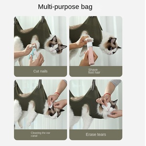 Sac de toilettage multifonctionnel anti-griffures pour chatons et chats, idéal pour le bain et la fixation des animaux - Product Image 5