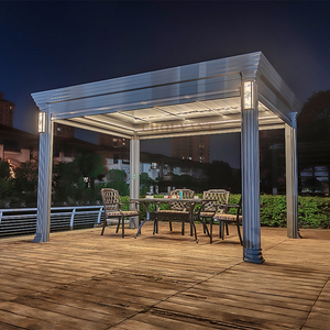 Pérgola Bioclimática Moderna Automática para Patio, Arcos Exteriores de Aluminio con Techo de Láminas Ajustables y Recubrimiento en Polvo - Product Image 4