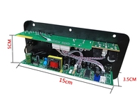 Amplificateur numérique domestique 35W Mono avec double entrée micro, USB, TF, fibre optique, télécommande, réglage du subwoofer en alliage d'aluminium