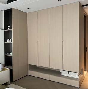 Armario de Dormitorio de Estilo Minimalista con Puertas Corredizas, Diseño Simple, Material MDF para Guardar Ropa, Mueble para Sala de Estar - Product Image 1
