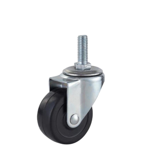 Toptan 1.5 inç açık siyah kauçuk tekerlek 2 inç evrensel kasnak sessiz tekerlek 2.5 inç 3 inç endüstriyel yumuşak kauçuk tekeri - Product Image 1