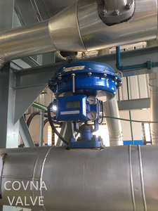 Válvula de vapor de 3 vías COVNA a prueba de fugas de acero inoxidable SS304 316 con posicionador de 4-20mA y actuador neumático de diafragma para válvulas de globo - Product Image 5