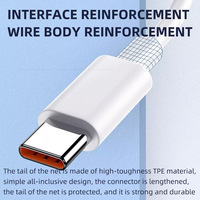 Câble de données USB Type-C haute puissance 6A avec conducteur en cuivre pur pour la charge rapide des téléphones mobiles et tablettes