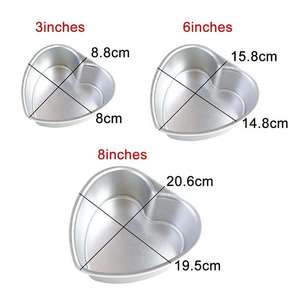 Best-Selling 4/6/8/<strong>10</strong> <strong>Inch</strong> Non-Stick Aluminum Baking Pan Aluminium Heart Shape Removable Bottom <strong>Cake</strong> <strong>Tin</strong> for Baking - Product Image 6