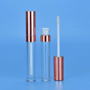 Tubes <span class=keywords><strong>de</strong></span> brillant à lèvres en or rose 6ml PETG AS à paroi épaisse Tubes <span class=keywords><strong>de</strong></span> brillant à lèvres avec logo personnalisé avec grande brosse Grande <span class=keywords><strong>baguette</strong></span> - Product Image 3