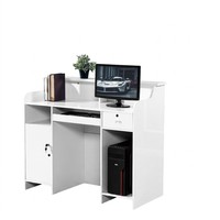 Comptoir de réception en bois moderne et minimaliste, bureau de caisse universel, simple et élégant, pour usage domestique ou hospitalier