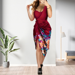 Vestido de Noche Elegante con Lentejuelas y Estampado Irregular, Estilo Sling, para Dropshipping - Product Image 5