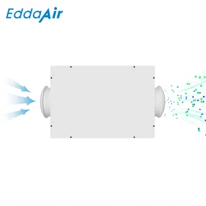 EddaAir tavan koku arıtma makinesi Bipolar iyonize hava temizleyici tavan hastane ev havalandırma sistemi için monte