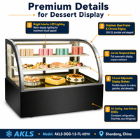 Vitrine de présentation de pâtisserie et de desserts commerciale à 2 portes en verre incurvé de 700 L avec refroidissement par air LED et dégivrage automatique pour café