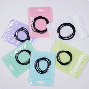 Sachet en plastique transparent auto-scellant imperméable de qualité supérieure, couleur macaron violet, 10*18cm, pour emballage de bijoux, boucles d'oreilles, pinceaux de maquillage - Product Image 4