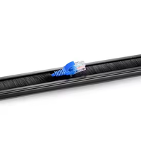 Panneau de brosse de gestion de câbles de rack de réseau horizontal 1U
