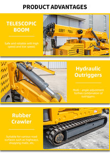 Gru a Ragno da 5 Tonnellate con Braccio Idraulico, Controllo Remoto Elettrico, Piccola Gru Cingolata - Product Image 5
