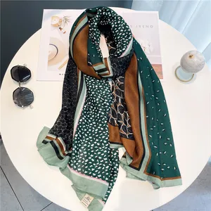 Wholesale Foulard Female Hijab Scarf Leopard Brand 2022 Winter New Women Neck Scarves Headband Shawls Wraps Pashmina Bandana