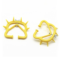 Cincin Hidung Sapi Anti-Menyusui Bahan Plastik Warna Oranye/Kuning/Hijau Yuyouyou Y-dnq1