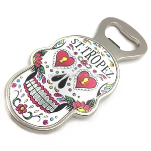 Bán Hot Đồng Skull Head Bia Bottle Opener Keychain Đường Skull Magnet Opener