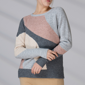 OEM ODM Sweater Factory Knit Top Pullover Women Knit Sweater Long Sleeve Crew Neck Sweater - Product Image 6