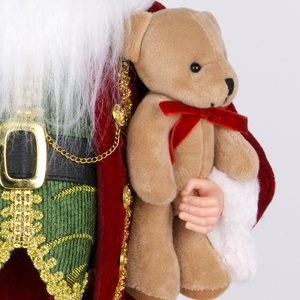 منتج جديد لشتاء 2026 زينة عيد الميلاد على شكل سانتا كلوز من المخمل البورجندي قابلة للتخصيص - Product Image 2