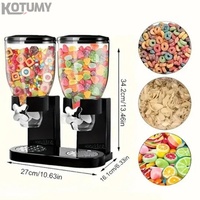 Distributeur de nourriture en plastique pour machine de cuisine, récipient de stockage pour céréales d'avoine, noix, riz, céréales essentielles, 1 pièce