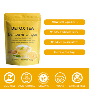 Etiqueta privada té <span class=keywords><strong>de</strong></span> desintoxicación natural jengibre raíz <span class=keywords><strong>regaliz</strong></span> hierba <span class=keywords><strong>de</strong></span> limón y cáscara <span class=keywords><strong>de</strong></span> limón té orgánico - Product Image 6