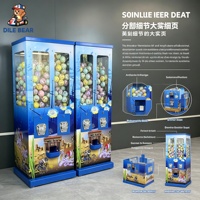 Distributeur de jouets en capsules de luxe, à monnayeur, double fenêtre, grande capacité, en acier et plastique, pour usage commercial