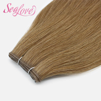 Extensiones de Cabello Genius Weft al por Mayor, Proveedor, Fabricante, Directo de Fábrica, Calidad de Salón, Cabello Humano Marrón de 14 Pulgadas