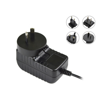 Adaptador de Pared con Enchufe Intercambiable de 16.8W 12V 1.4A, Enchufe Intercambiable para UE, Reino Unido, EE. UU., Australia, OVP, OCP, SCP, Sensor LED para Humidificador, CE, UKCA, RoHS, OEM