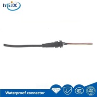 Connecteur FPC étanche IP67 HE SHENG JIA XING à contact en cuivre avec câbles d'entrée/sortie M16 à 2, 3 ou 4 broches pour alimentation électrique