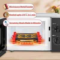 Plats de Cuisson Antiadhésifs pour Micro-ondes et Grille-Sandwichs, Idéals pour Étudiants et Professionnels Occupés