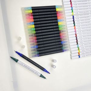 ชุดปากกาเมจิกหัวคู่ 100 สี สำหรับระบายสีสำหรับผู้ใหญ่ วาดการ์ตูน และเขียนตัวอักษร - Product Image 1
