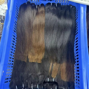 Promotion 9,5$ Letsfly 12A Cheveux humains vierges bruts vietnamiens SDD en lots 8-14 pouces Noir, Extensions de cheveux lisses couleur marron mélangé - Product Image 1
