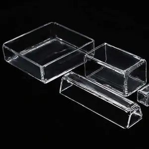 Benutzer definierte Labor glaswaren Quarz Vierkant zylinder Quadratische Form Quarz Petrischale
