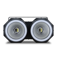 Projecteur de scène COB RGBW 2x100W haute luminosité, bande LED double faisceau pour événements scéniques, DJ, spectacles disco, parcs à thème, lumière blanche émise