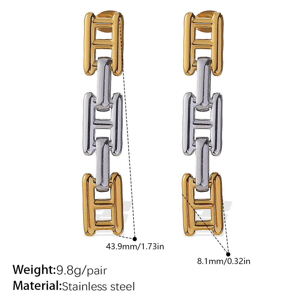 EH1173SG Pendientes Bicolor