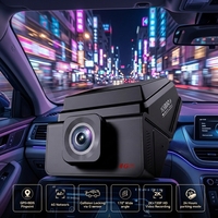 Caméra de tableau de bord double objectif UHD 1440P avec vision nocturne sans fil 4G, suivi GPS et enregistreur de données de conduite pour le covoiturage privé