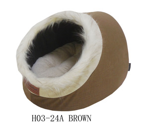 Hà Lan nhung mèo nhà vật nuôi giường bán khép kín với Burn-out in ấn có thể giặt cung cấp một cảm giác an toàn của phần còn lại ngủ vật nuôi - Product Image 2