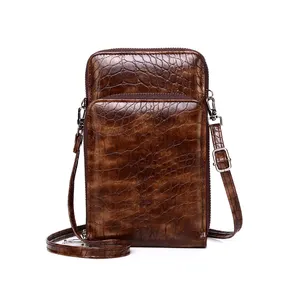 2024 vente chaude hommes marocain portefeuille en cuir sac en cuir PU une épaule téléphone portable sac hommes luxe portefeuille multifonction