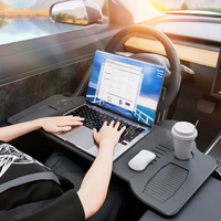 Table de voiture pour Tesla Model 3 Y, support pour ordinateur portable, mini bureau, support pour volant, plateau pour manger et boire, pliable, intérieur