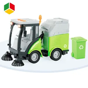 QS玩具出厂价格塑料1 16比例城市清洁汽车电池操作真空垃圾泵模型建筑卡车玩具为Ki